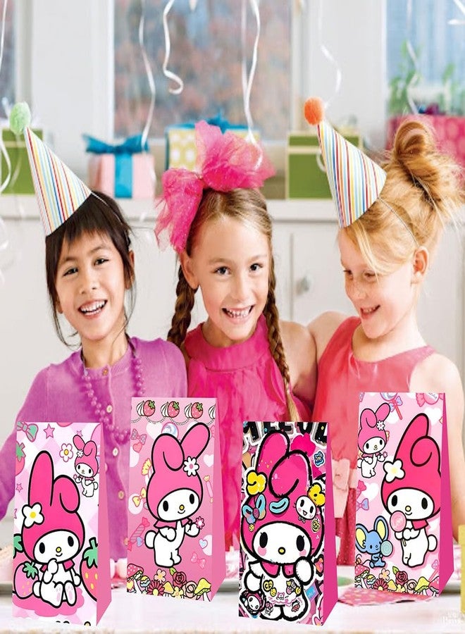 BNFUO 12pcs Melody Birthday Party Gift Bags Goodie Bags,Pink Cartoon Party Supplies for Kids Birthday Decorations - Image 5